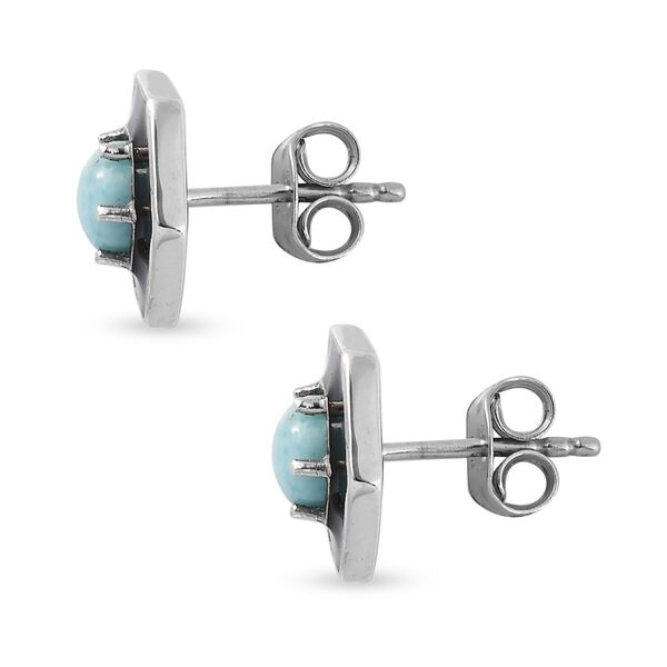 Larimar Ohrstecker 925 Silber platiniert ca. 1,13 ct image number 4