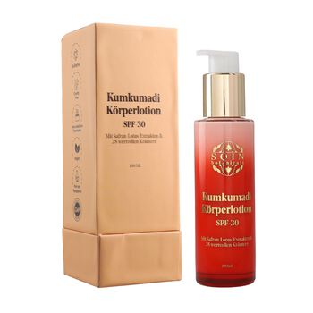 SQIN Botanicals - Kumkumadi K&ouml;rperlotion mit LSF 30, 100 ml