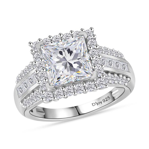 D’joy Moissanit Ring 925 Silber rhodiniert (Größe 20.00) ca. 2,57 ct image number 3