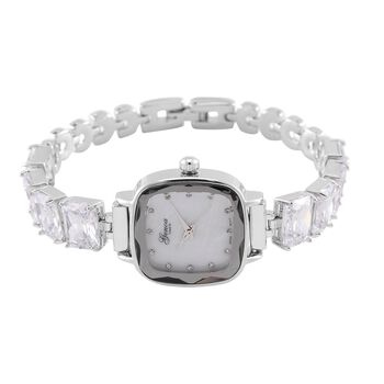 Wei&szlig;er Zirkonia, Kristall Uhren Reiner Edelstahl Standard