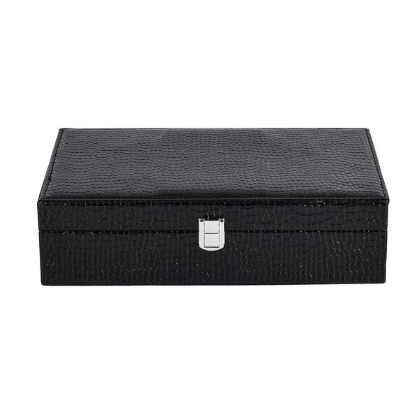 Premium Schmuckbox mit Silberpoliertuch, 32x20x8,7 cm, Schwarz image number 9