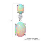 Natürliche, äthiopische Opal-Ohrringe, 925 Silber platiniert ca. 3,19 ct image number 3