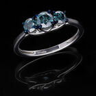 SGL zertifizierter I1-I2 blauer Diamant-Ring - 1 ct. image number 1