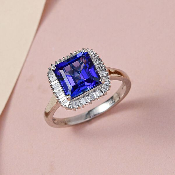 RHAPSODY AAAA Tansanit und VS EF Diamant Ring in 950 Platin - 3,41 ct. image number 10