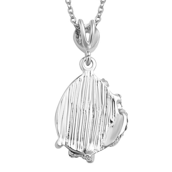 2er Set, Blaue Sandstein Ohrringe und Anhänger mit Kette, ca. 14.00 ct image number 5