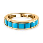 AA Amerikanische natürliche, Sleeping Beauty Türkis Ring, 925 Silber Gelbgold Vermeil (Größe 21.00) ca. 1.36 ct