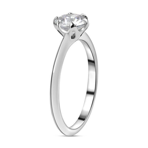 88 Facetten Moissanit-Ring, 925 Silber platiniert, ca. 0,74 ct image number 7