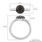 Schwarzer Diamant-Ring, 925 Silber platiniert  ca. 0,33 ct image number 6