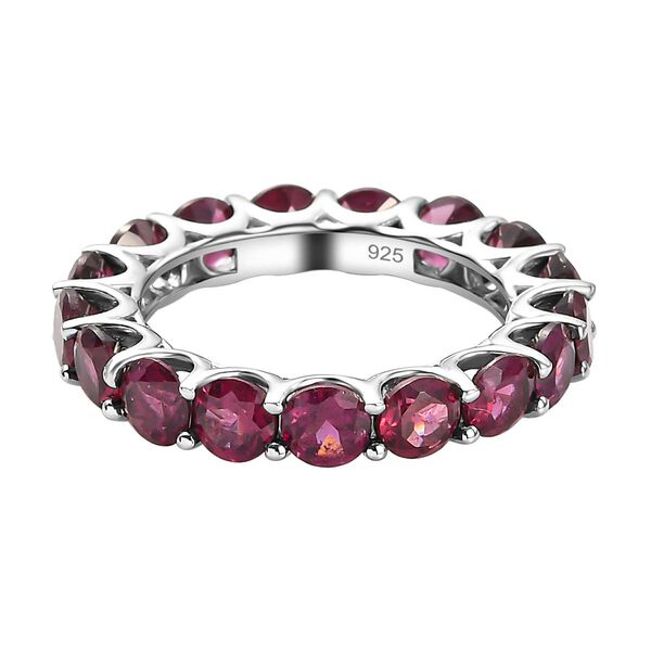 Rhodolith Granat-Ring, 925 Silber platiniert  ca. 5,63 ct