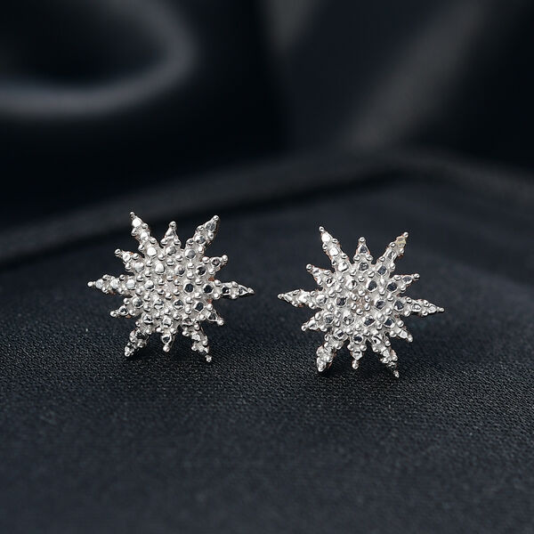 Ohrringe mit Diamantakzenten, 925 Silber in Goldton image number 2