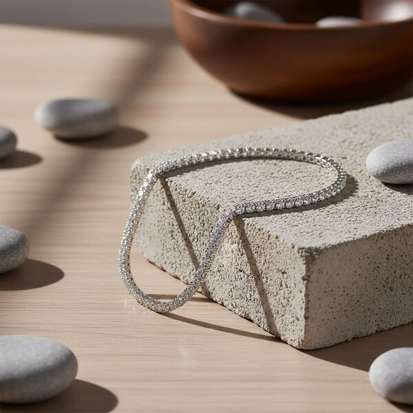 RADIANTA GRA zertifiziert Moissanit (D-VVS) Armband ca. 19 cm 925 Silber rhodiniert ca. 6.22 ct image number 2