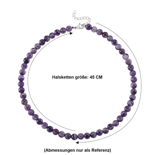D'Joy Zweifarbiger Amethyst Halskette ca. Flexibles cm 316L Edelstahl ca. 200.00 ct image number 4