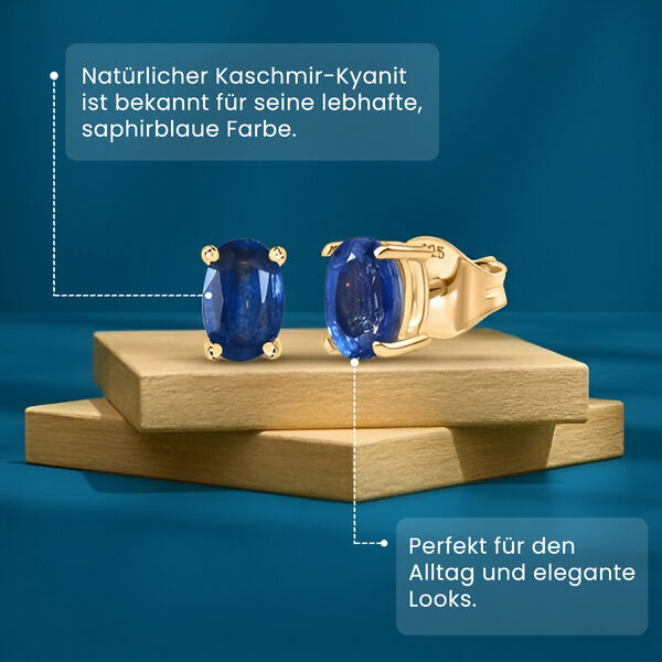 AA Nat&uuml;rliche Kaschmir Kyanit Ohrringe - 1,24 ct. image number 5