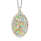 AA Natürlicher, äthiopischer Welo Opal Schmuckset 925 Silber rhodiniert ca. 2,07 ct.