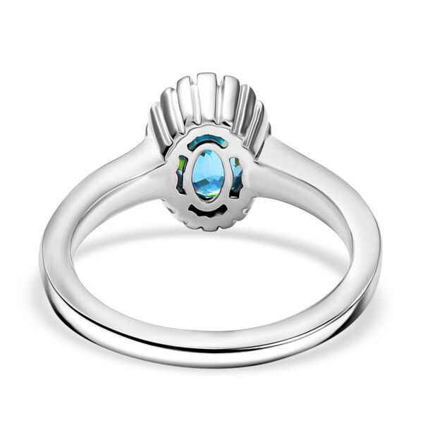 AA Blauer Zirkon Ring 925 Silber rhodiniert (Größe 17.00) ca. 1,94 ct image number 5