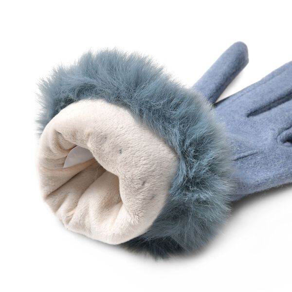 Kaschmirhandschuhe mit Touchscreen-Kompabilität, Blau image number 5