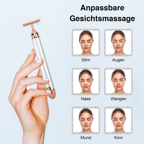 4-in-1 Gesichtsroller-Massager in Silberwei&szlig; image number 4