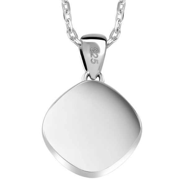 Grüner und weißer Zirkonia Halo Anhänger mit 45cm Kette image number 5