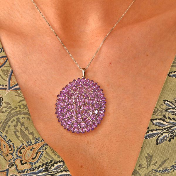 Afrikanischer Amethyst Schmuckset 925 Silber rhodiniert ca. 16,34 ct. image number 1