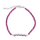 D'joy Afrikanischer Rubin (Fissure gefüllt) Armband 18 cm 925 Silber rhodiniert (10-15 Werktage Lieferzeit) ca. 6.00 ct