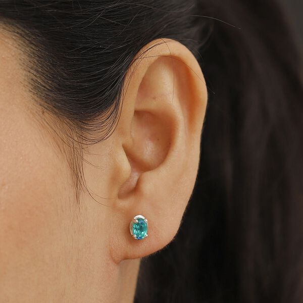 Pfau Triplett Quarz Ohrringe, 925 Silber platiniert - 1,11 ct. image number 3