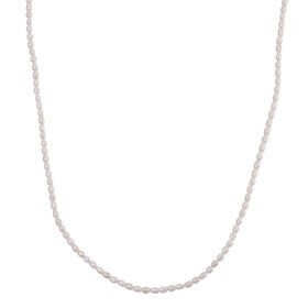 D'Joy weiße Süßwasser Perle 45+5cm Halskette