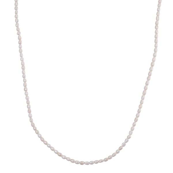 D'Joy wei&szlig;e S&uuml;&szlig;wasser Perle 45+5cm Halskette