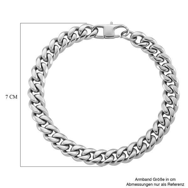 Panzer 316L Edelstahl Armband ca. 19 cm ca. 23,00g, Silberfarben image number 5