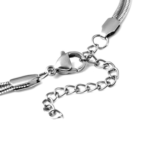 Lapislazuli-Armband, ca. 19 cm, Edelstahl ca. 16,45 ct image number 4