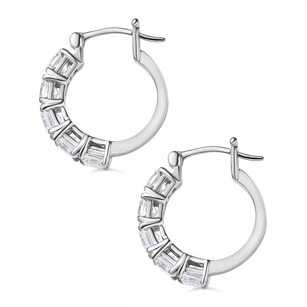 Moissanit Ohrringe, 925 Silber rhodiniert - 3,49 ct. image number 4