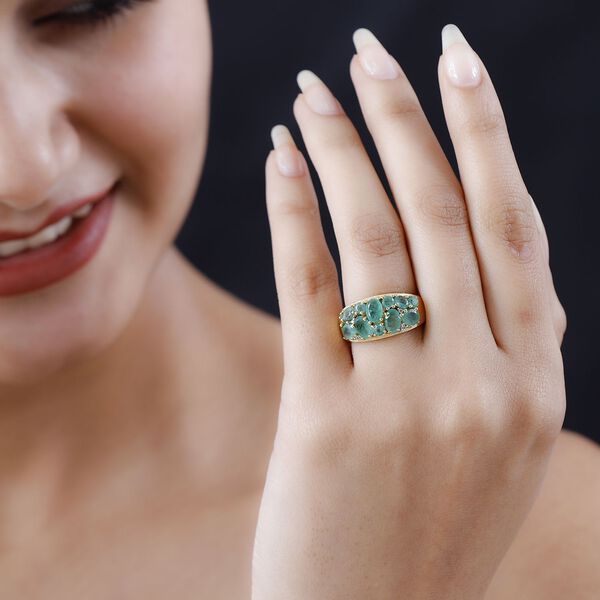 Kagem sambischer Smaragd Cluster Ring- 2,76 ct. image number 3