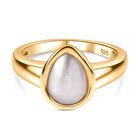 Süßwasser Perle Ring 925 Silber 750 Gelbgold Vermeil (Größe 17.00)