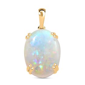 AAAA Natürlicher, äthiopischer Welo Opal-Anhänger in 585 Gold - 14,87 ct.