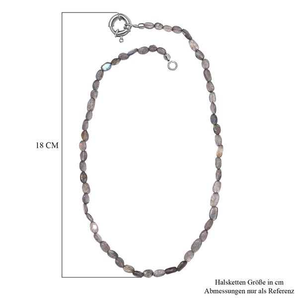 Labradorit Halskette, 45 cm - 85 ct. image number 6