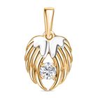 D joy Moissanit Anhänger 925 Silber platiniert und vergoldet ca. 0.20 ct