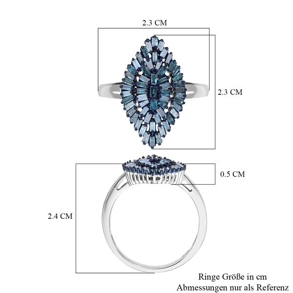 Blauer Diamant-Ring - 1 ct. image number 6