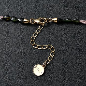 ILIANA zertifiziert und gepr&uuml;ft AAAA Multi-Turmalin 45+5 cm Halskette in 750 Gold - 3 ct.