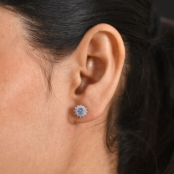 D'Joy Tansanit und Zirkon Ohrringe - 1 ct.