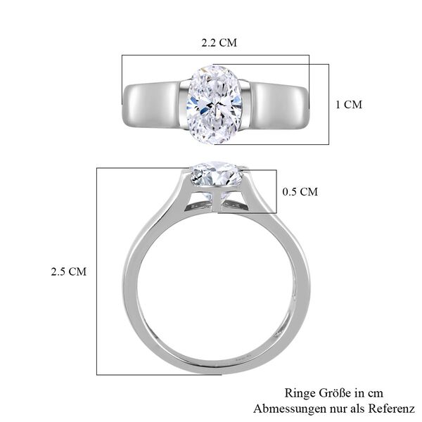 Moissanit Solitär Ring - 1,34 ct. image number 5