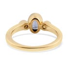 Tansanit und Zirkon Ring 925 Silber vergoldet  ca. 0,61 ct image number 5