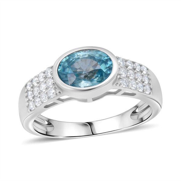 D'Joy AA blauer Zirkon und Moissanit Ring - 2,32 ct. image number 3