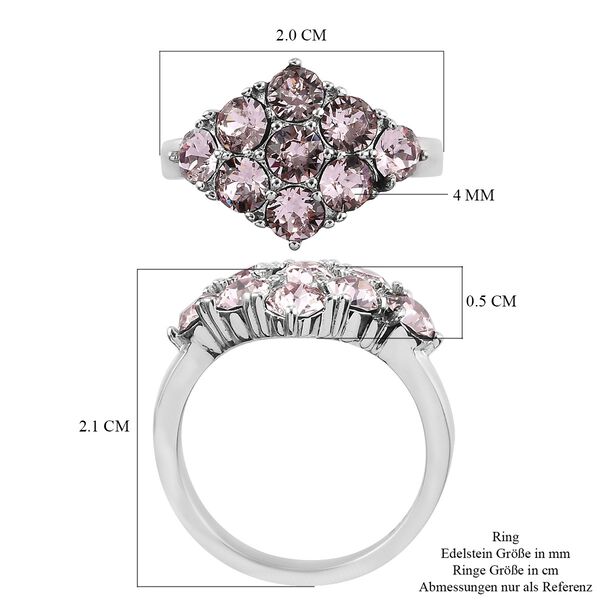 LUSTRO STELLA Österreichischer Amethyst Kristall Ring Edelstahl image number 7