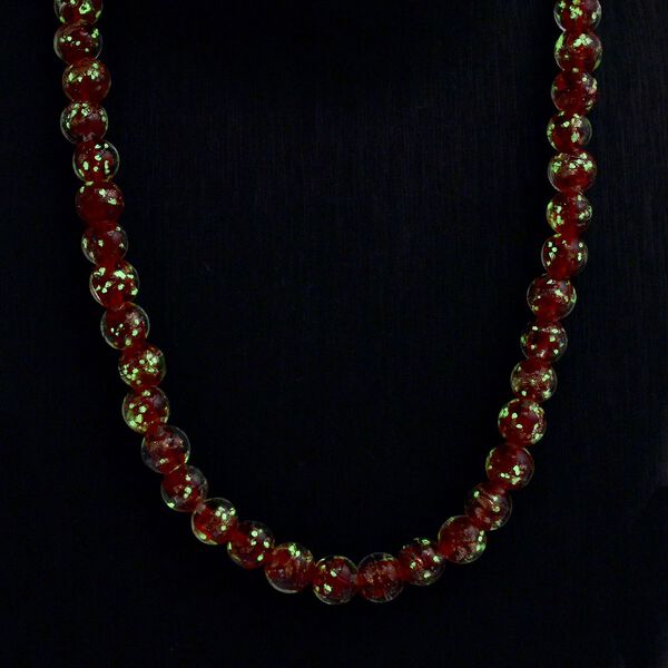 Rote Halskette im Murano-Stil, 50+5cm image number 3