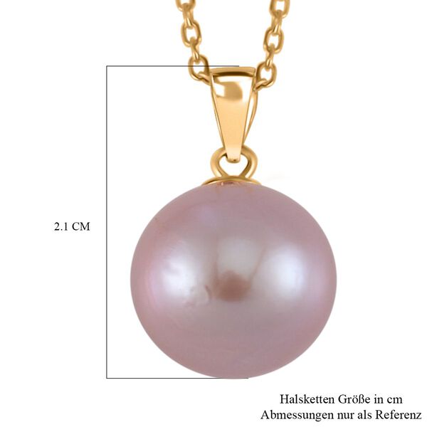 Lila Edison Perle Anh&auml;nger mit Kette, ca. 24,00 ct. image number 6