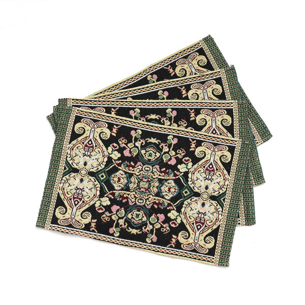 5er Set: Jacquard gewebter Tischl&auml;ufer und 4 Tischsets, Oriental image number 4