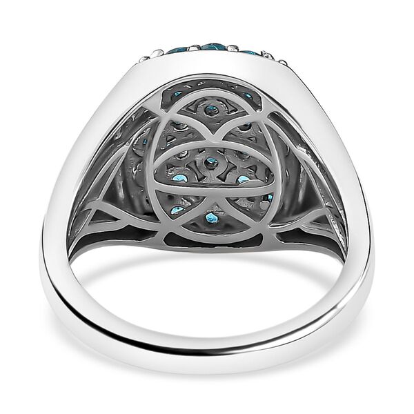 Neon Apatit Ring, 925 Silber platiniert, (Größe 17.00) ca. 1.42 ct image number 6