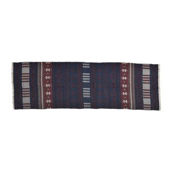 Gewebter Schal mit Fransen, Dunkelrot