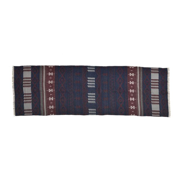 Gewebter Schal mit Fransen, Dunkelrot image number 2