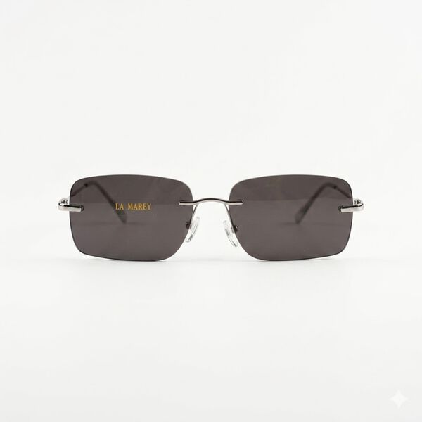LA MAREY Rechteckige Photochromatische Sonnenbrille mit photochromen polarisierten Gl&auml;sern, UV400 Schutz, Schwarz