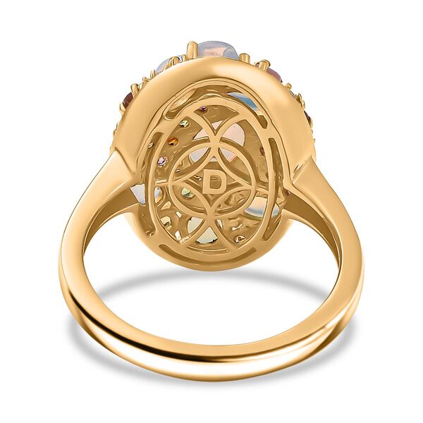 D'Joy &auml;thiopischer Welo Opal und Multi-Edelstein Ring und Anh&auml;nger mit 50cm Kette image number 12